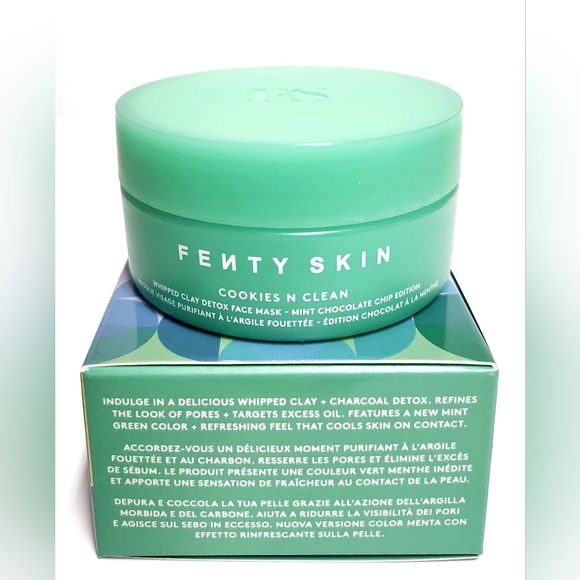 Fenty Cookies-N-Cream Whipped Clay Detox Face Mask Mint Chocolate Chip NIB - Picture 4 of 12